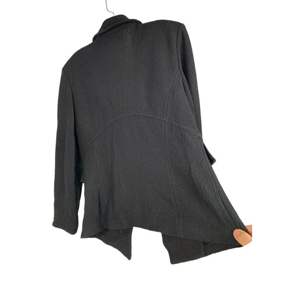 St. John x Nordstrom Jet Black Knit Blazer Jacket Size M 10 Stretch RL10200 EUC - Picture 3 of 9